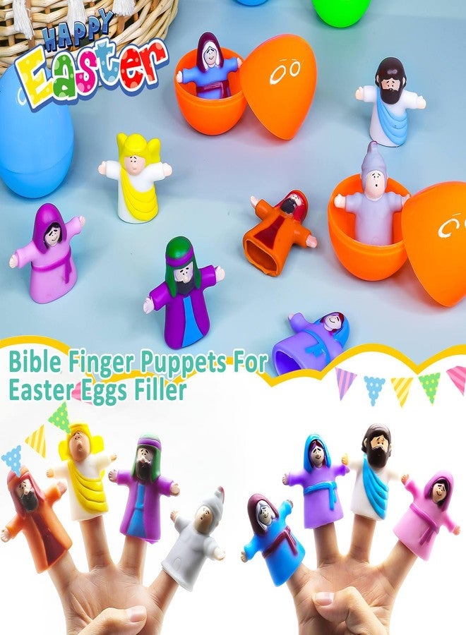 AMENON 8 Pack Easter Eggs Filled Religious Finger Puppets Little Jesus Figures Toy Basket Stuffers Essential, Nativity Bible Toys Christian Easter Gift for kids Boys Girls Resurrection Eggs Hunt Party Favors - Image 4